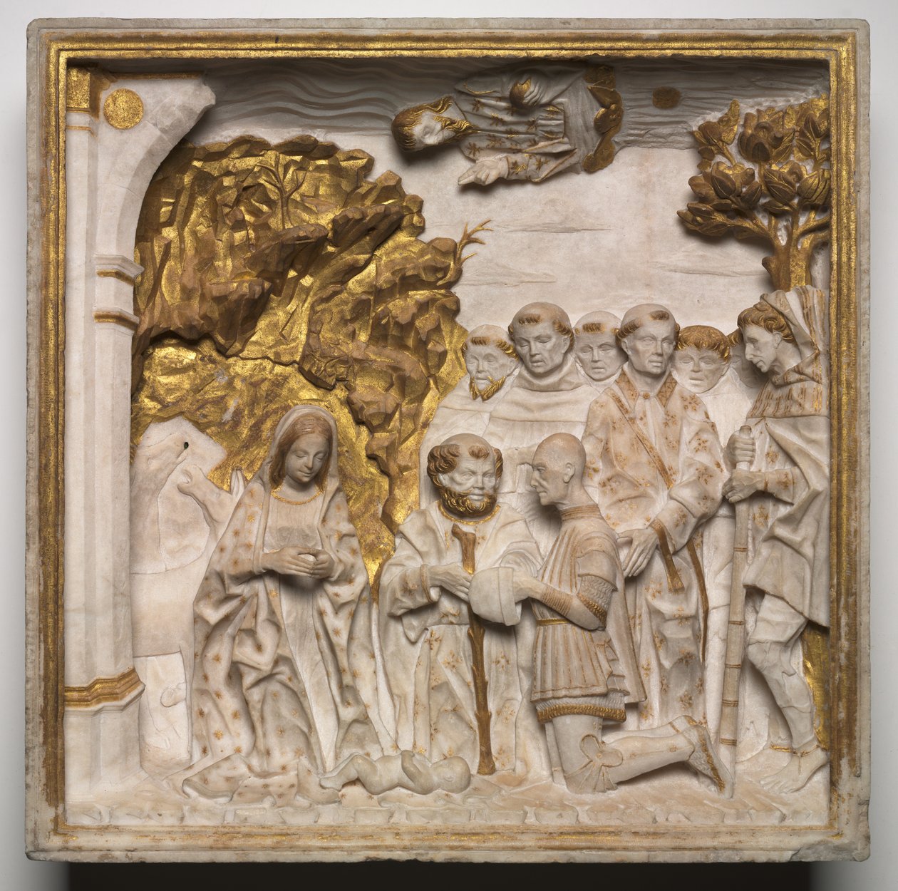 Pier Francesco Visconti, dvůr Saliceto, Adoring the Christ Child, krátce po roce 1484. od Benedetto Briosco