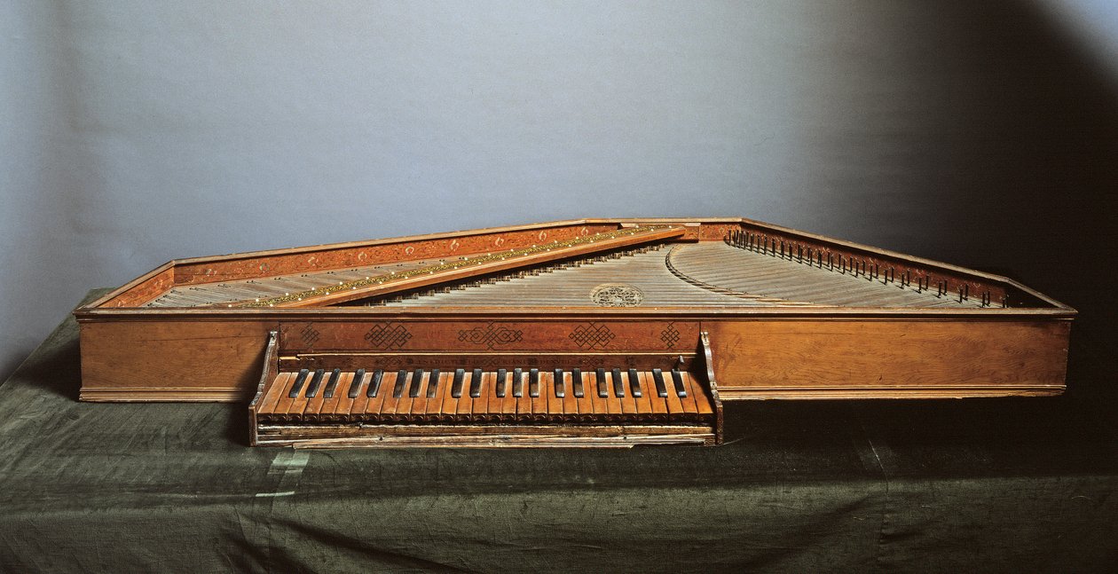 Spinetta, Benátky 1568 (kombinovaná technika) od Benedetto Floriani.