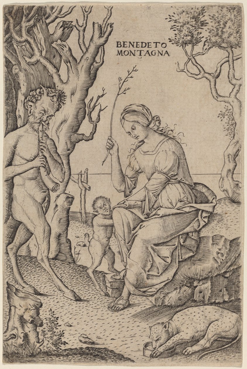 Rodina satyrů od Benedetto Montagna