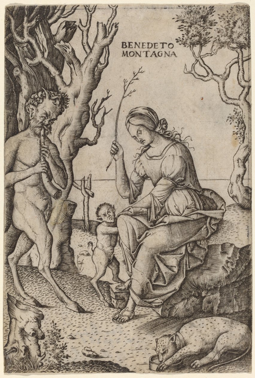 Rodina satyrů od Benedetto Montagna