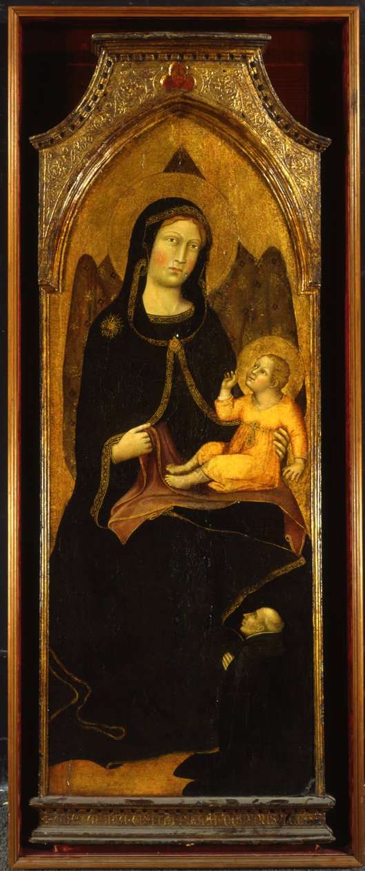 Madona s dítětem s dárcem, panel z hlavního oltáře sv. Domenico e Giacomo, Bevagna, 1416 od Benedetto di Bindo