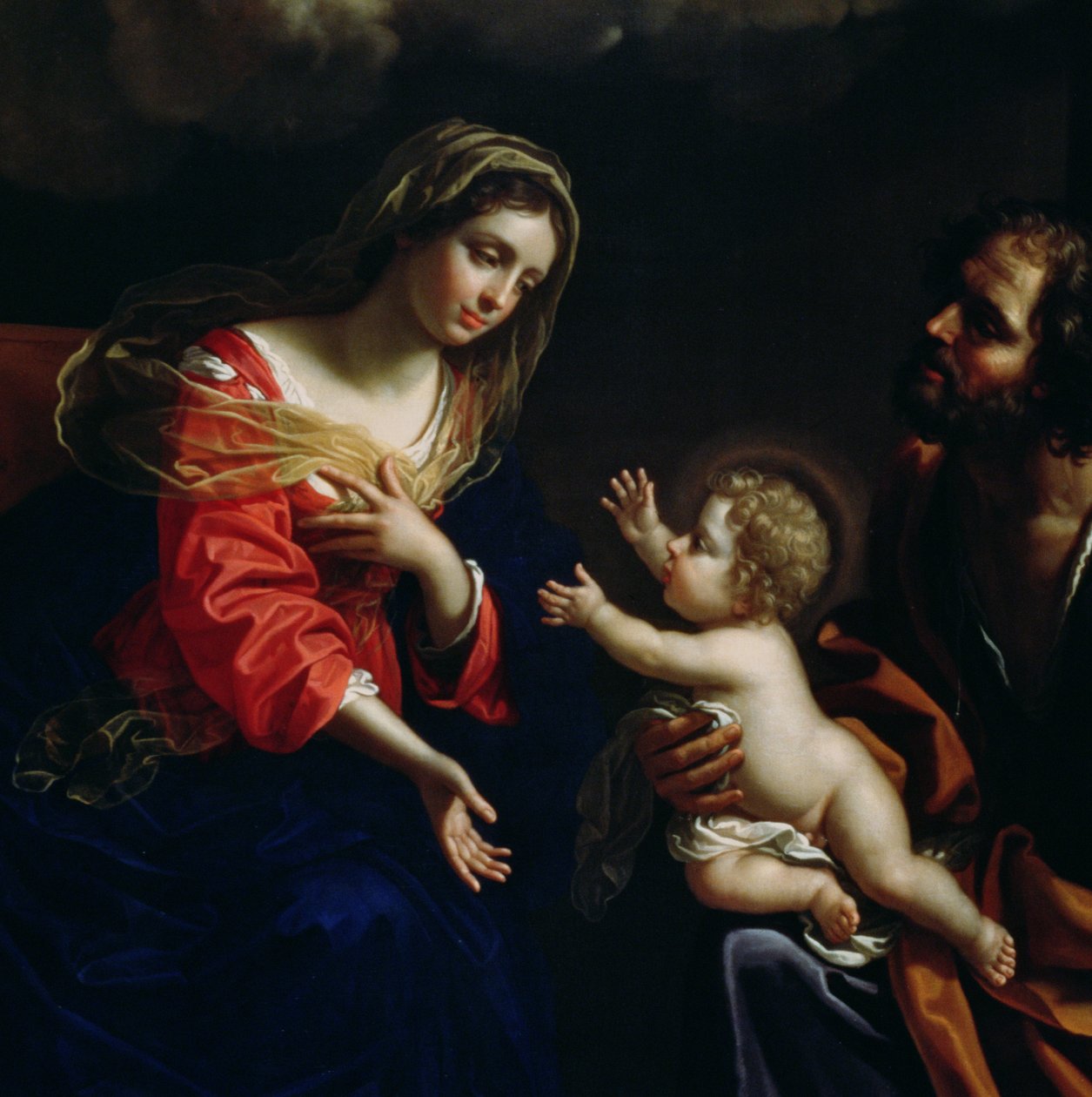 Svatá rodina, detail, 1682 od Benedetto the Younger Gennari