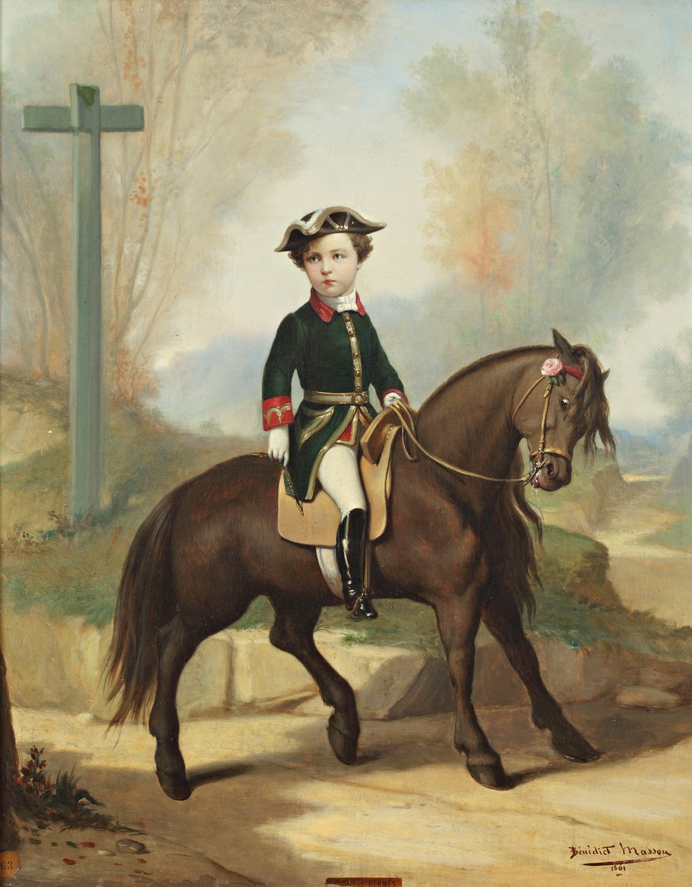 Jezdecký portrét Louis-Napoléon Bonaparte 1856-1879, Prince Imperial, 1861. od Benedict Masson