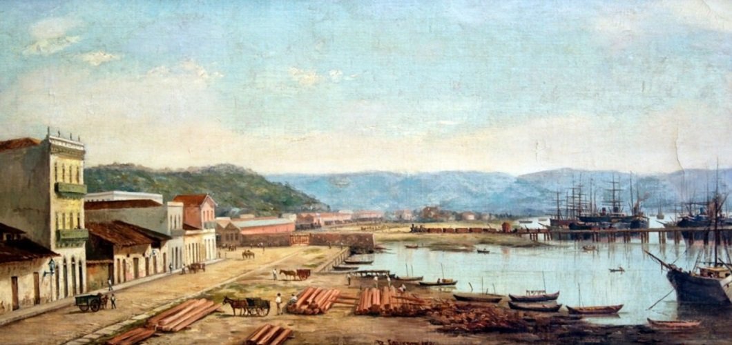 Přístav konzulátu a Serra do Marn od Benedito Calixto