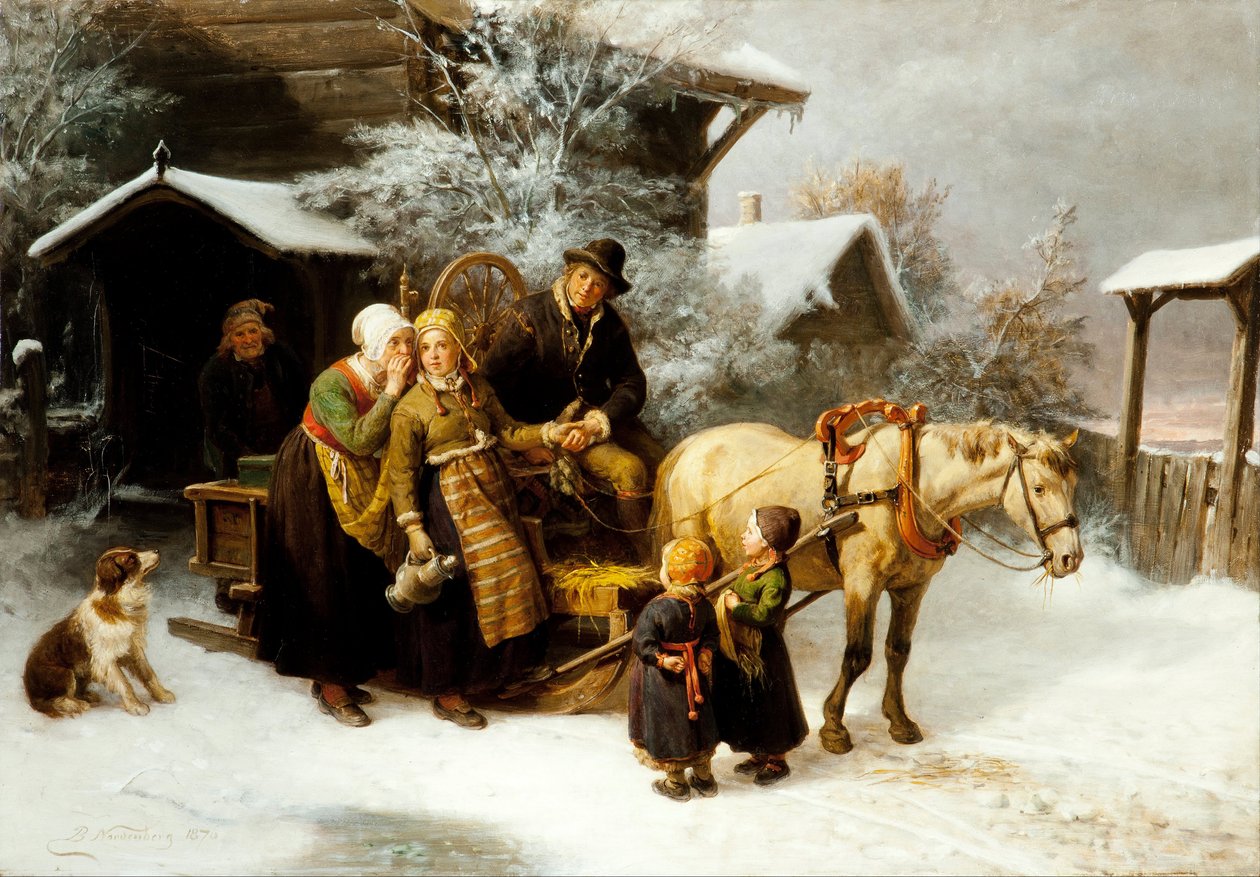 Scéna opuštění domova Dalecarlian od Bengt Nordenberg