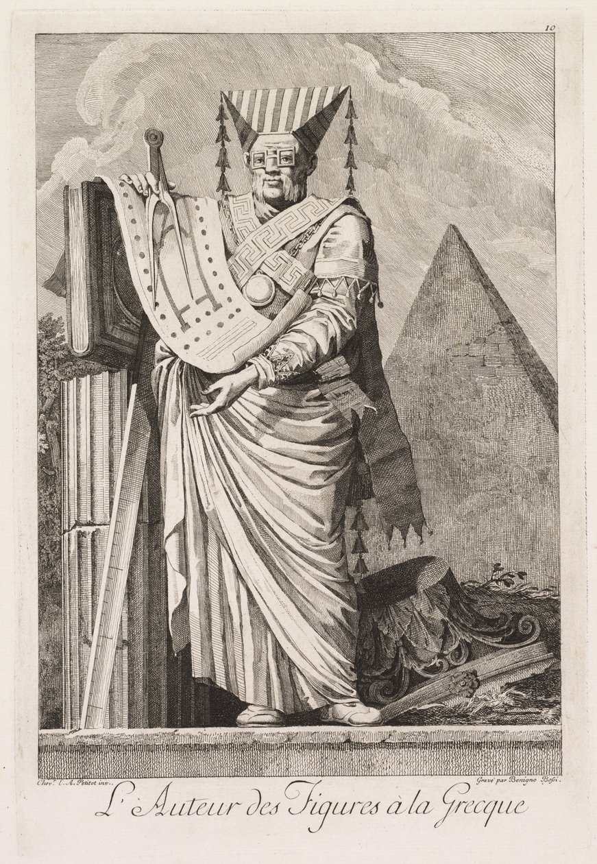 Řecká maškaráda: Autor řeckých figur Deska 10, 1771. od Benigno Bossi