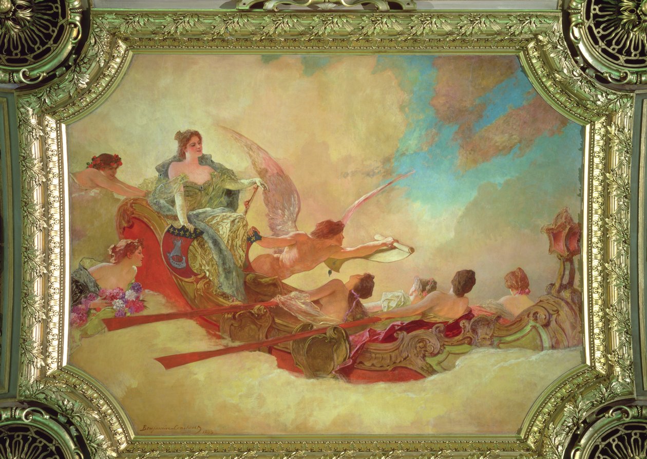 Město Paříž zve svět, aby se připojil ke svým festivalům, 1895 (panel) od Jean Joseph Benjamin Constant