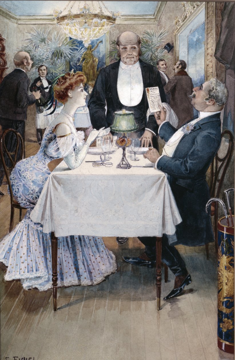 V restauraci od Benjamin Eugene Fichel