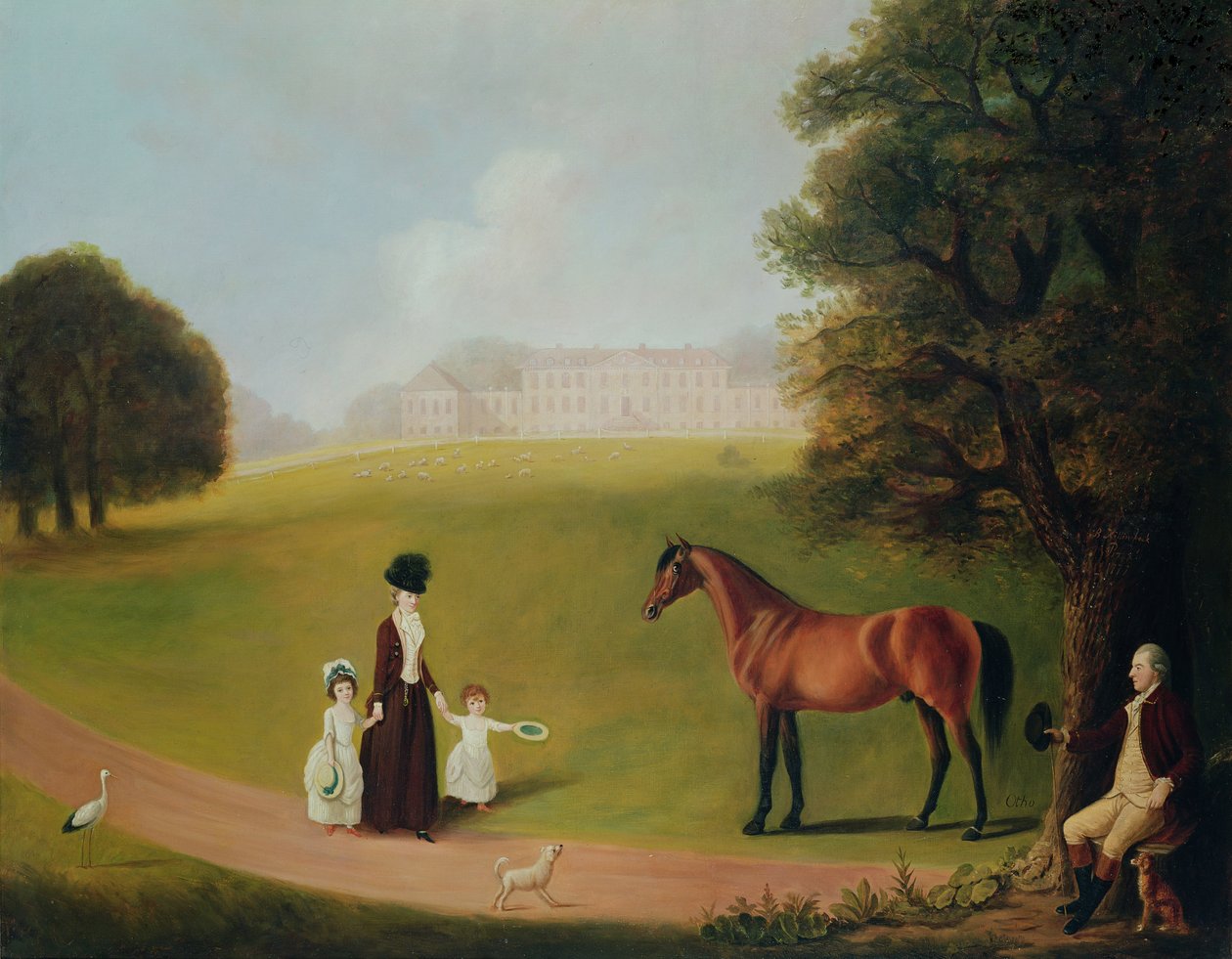 Hrabě a hraběnka z Ossory a jejich děti v Ampthill Park, 1777 od Benjamin Killingbeck