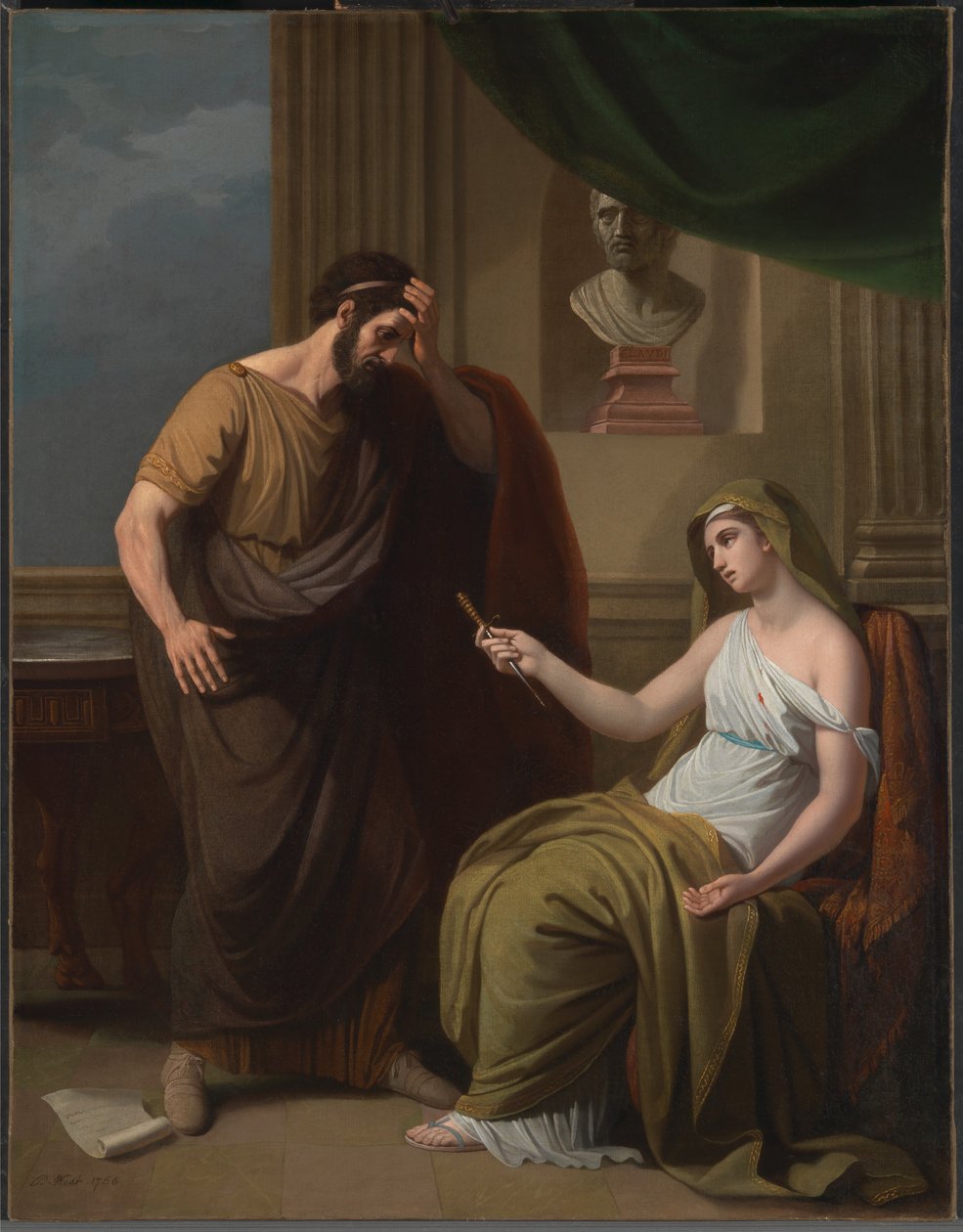 Paetus a Arria od Benjamin West