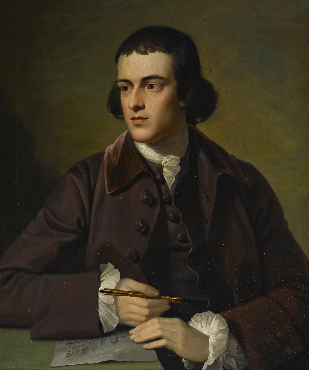 Portrét Johna Graye, třetího syna Harryho Graye, 4. hrabě ze Stamfordu, datovaný 1766 od Benjamin West