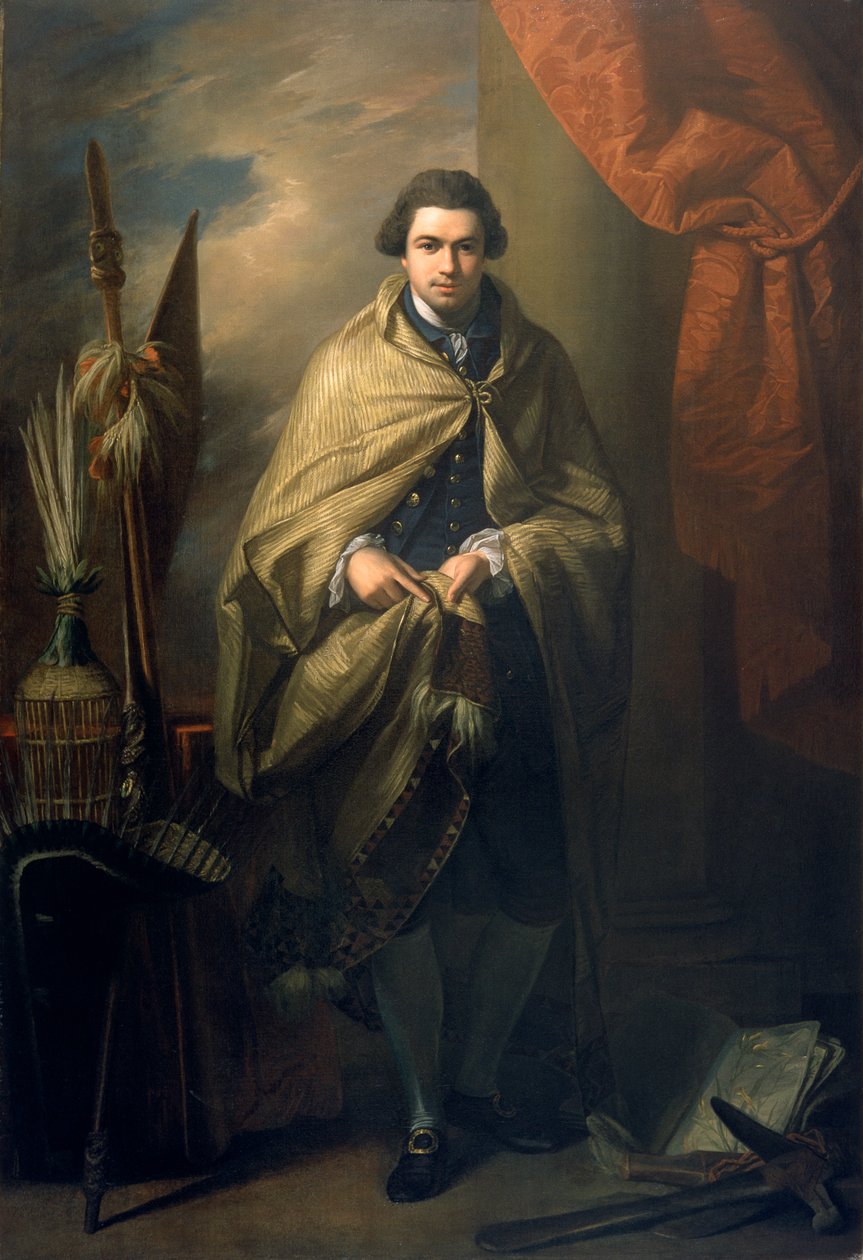 Sir Joseph Banks, 1773, botanik od Benjamin West