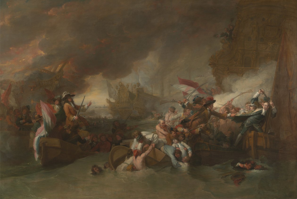 Bitva u La Hogue od Benjamin West