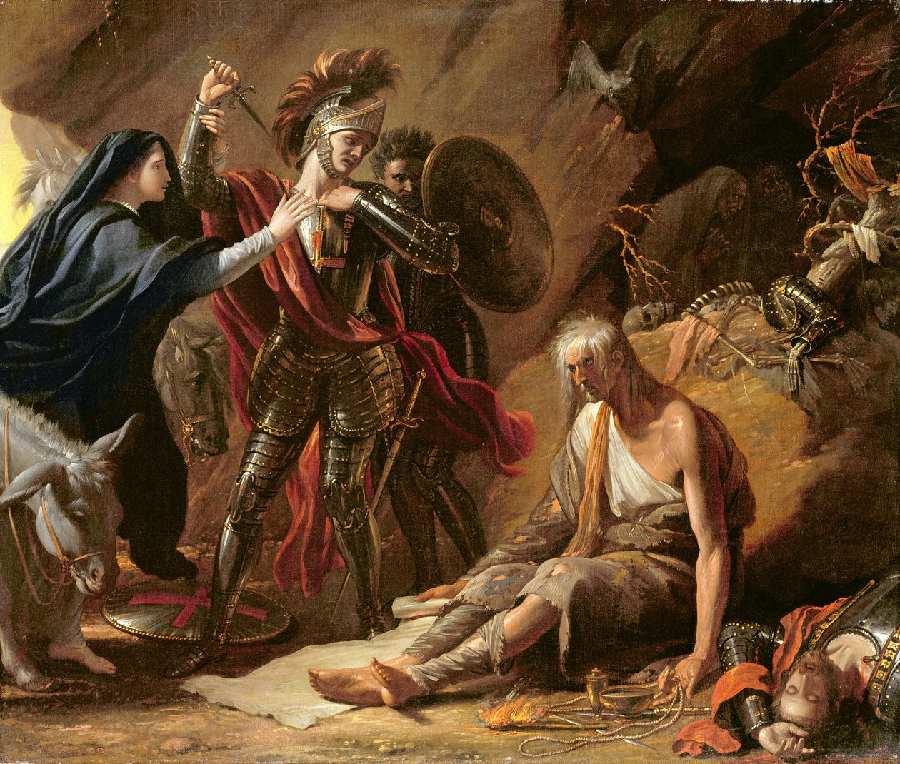 Jeskyně zoufalství, 1772 od Benjamin West