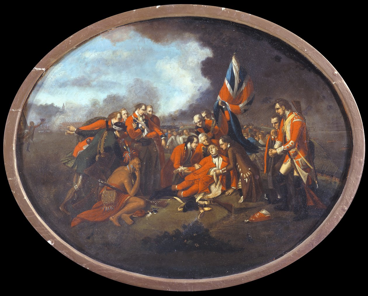Smrt generála Wolfa (1727-59) 13. září 1759, kolem roku 1770 (olej na měděném panelu) od Benjamin West
