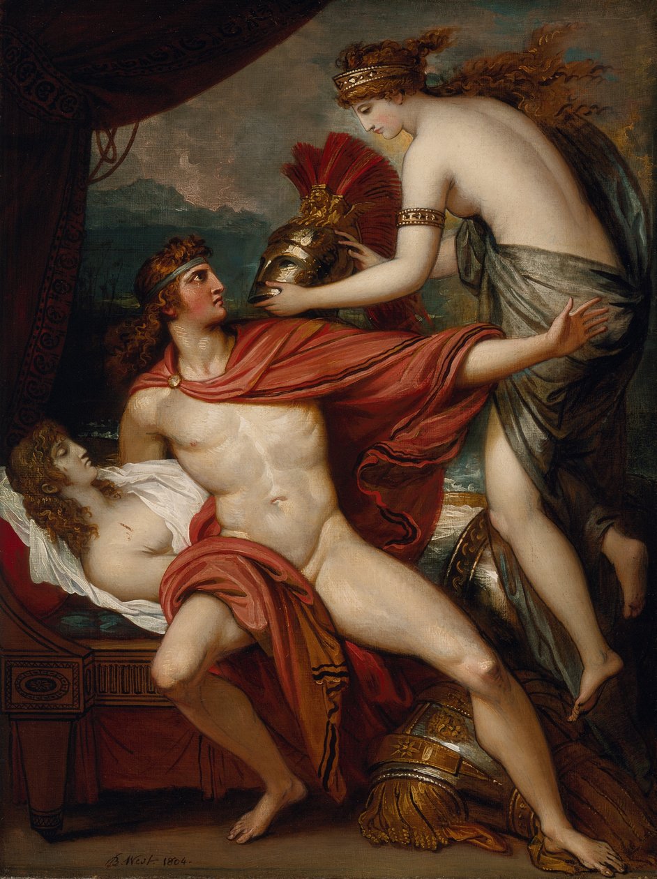 Thetis přináší Achillovi zbroj, 1804 od Benjamin West