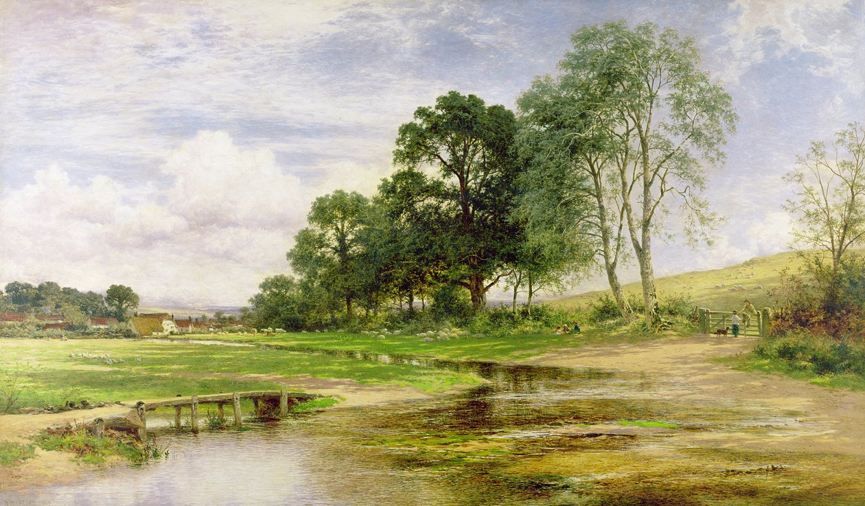 By Mead and Stream, 1893 od Benjamin Williams Leader