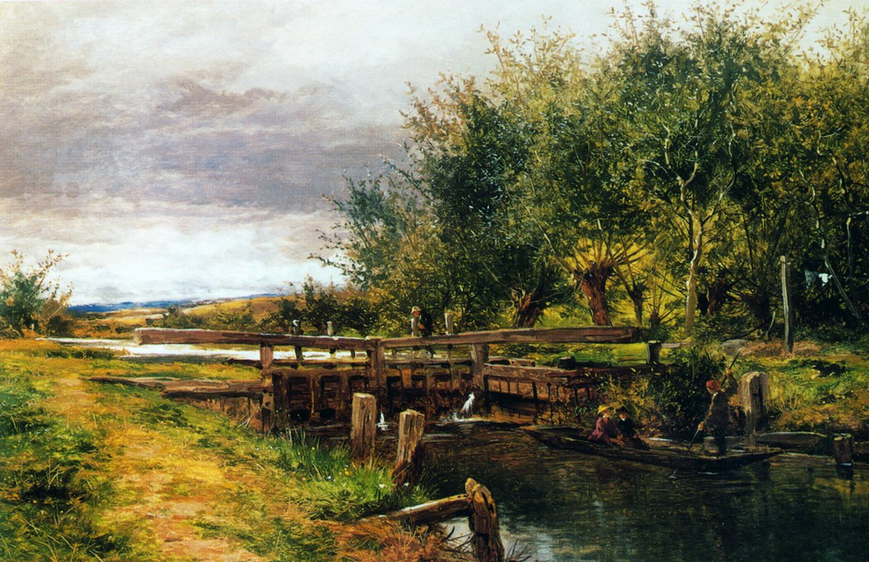 Clive Lock, na Temži, 1873 od Benjamin Williams Leader