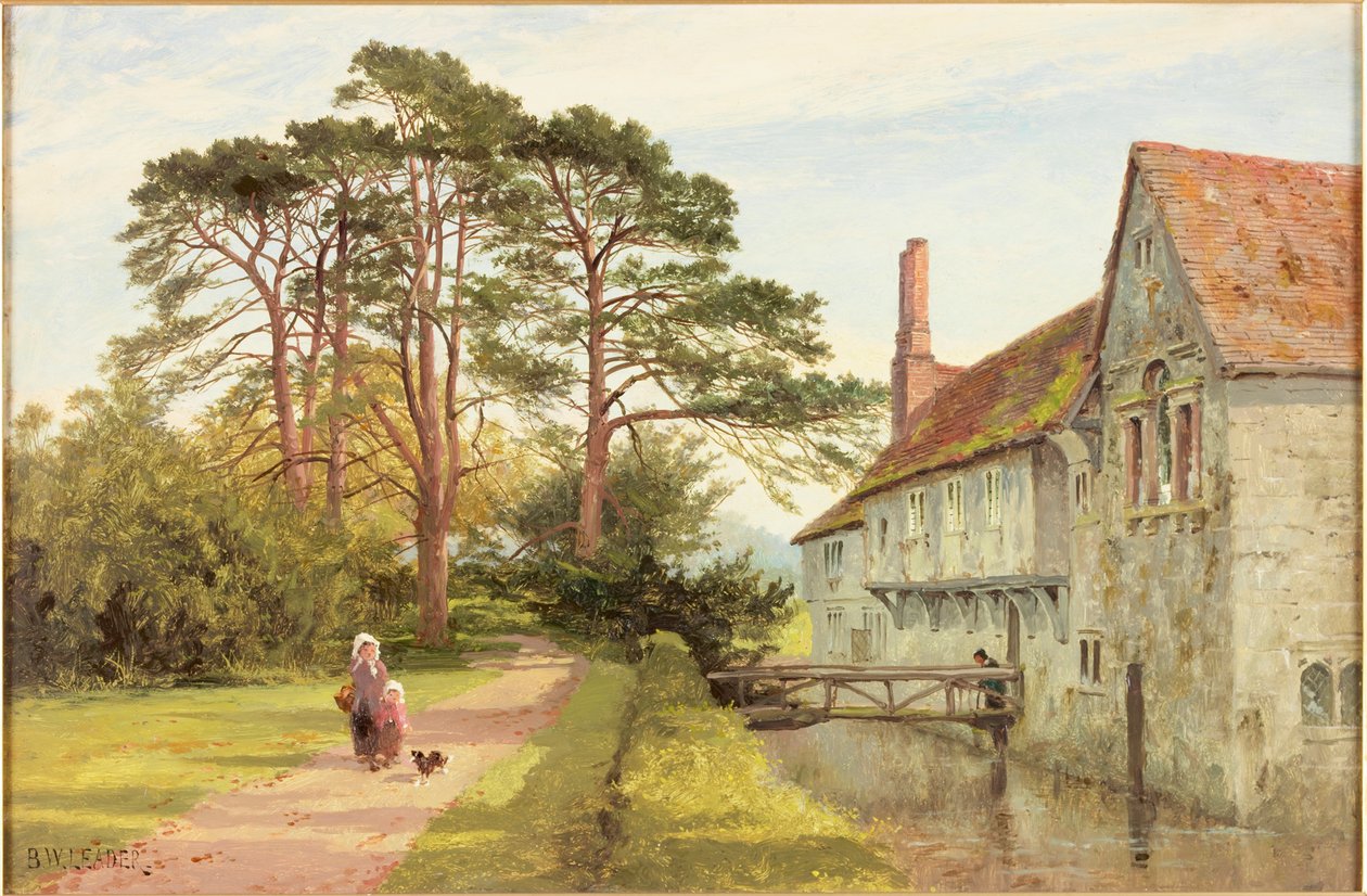 Ightham Mote, Kent, kolem roku 1868 od Benjamin Williams Leader