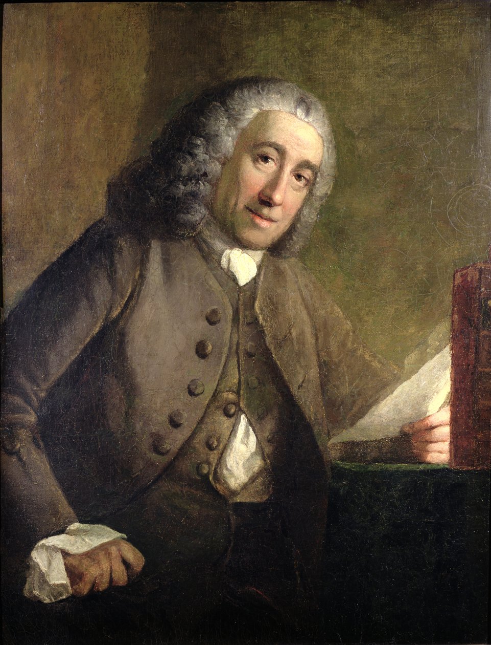 Portrét Francise Fauquiera, (asi 1704-68) guvernéra Virginie v amerických koloniích, asi 1757 od Benjamin Wilson