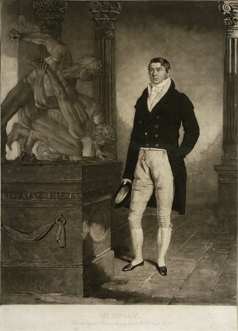 Pan Gully, vyrytý Charles Turner (1774-1857) (mezzotinta) od Benjamin (after) Marshall
