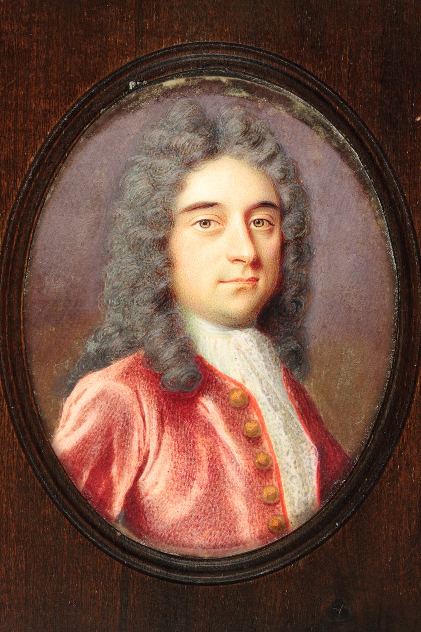 hrabě Johann Reinhold Patkul, 1714 (wc na slonovině) od Benjamin Arlaud