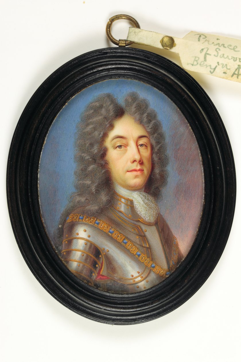 Princ Evžen Savojský (akvarel na slonovině) od Benjamin Arlaud