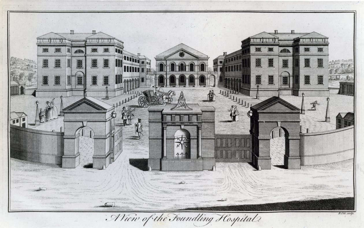 Pohled na Foundling Hospital, 1756 od Benjamin Cole