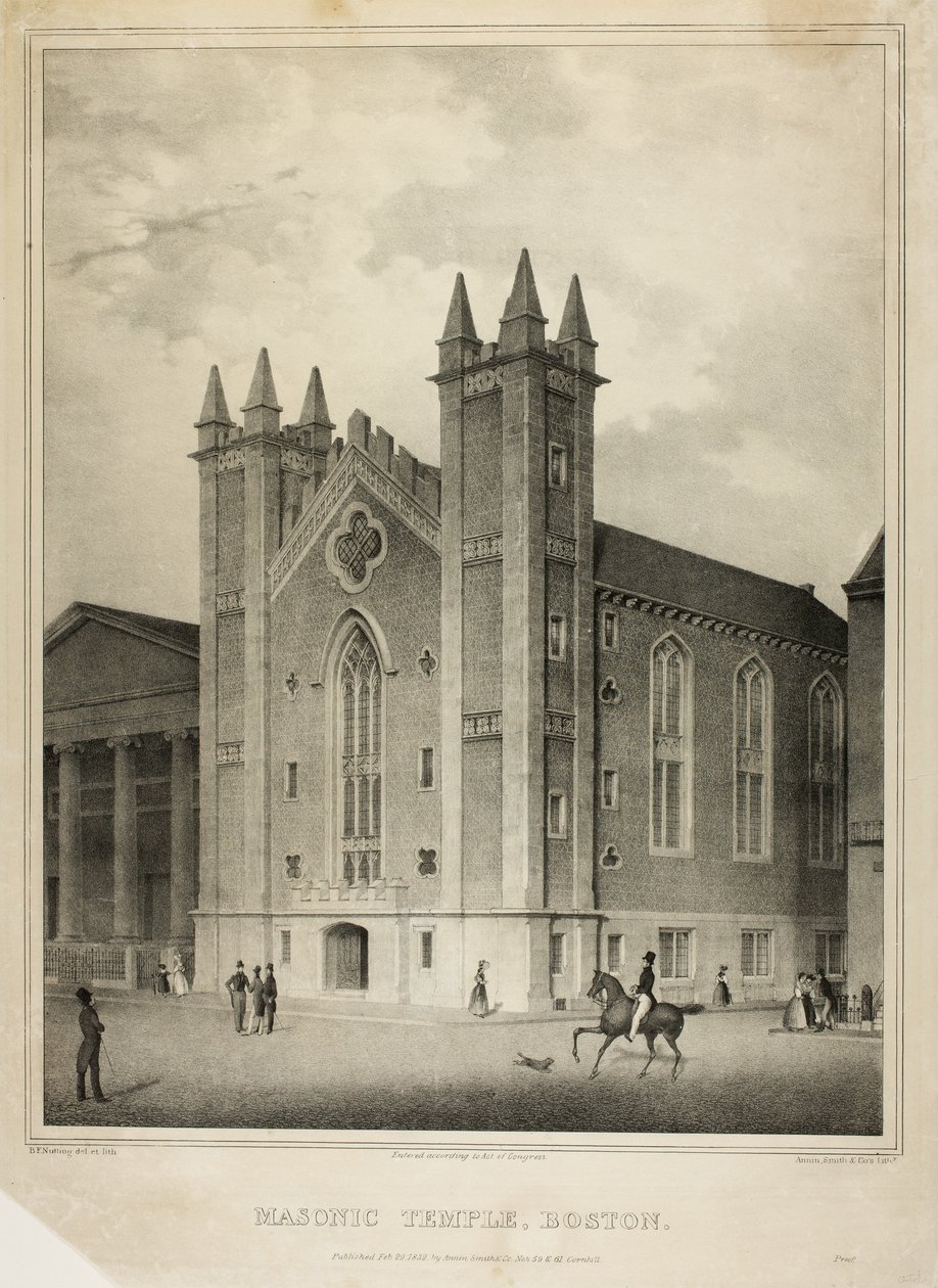 Zednářský chrám, Boston od Benjamin F. Nutting