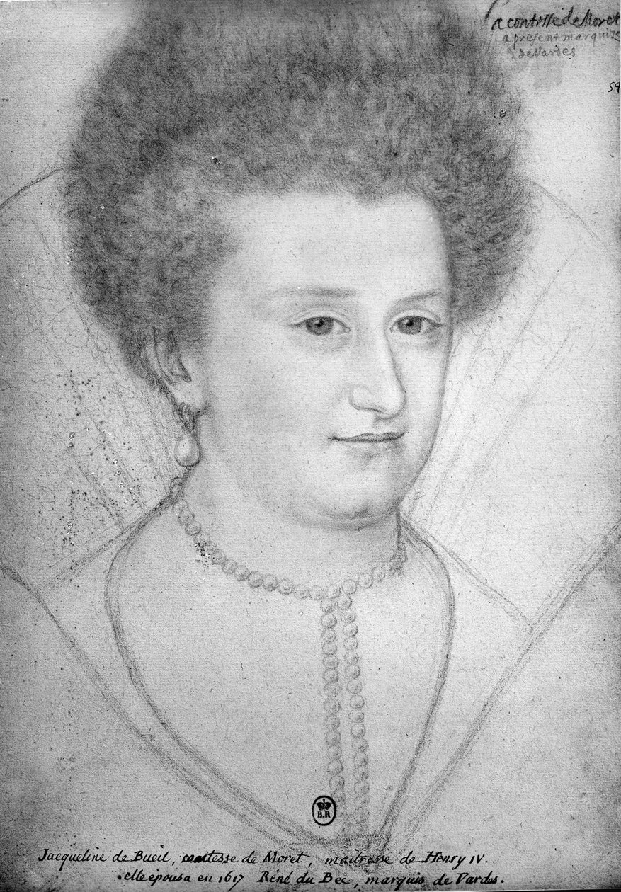 Portrét Jacqueline de Bueil (1580-1651) hraběnky z Moretu od Benjamin Foulon
