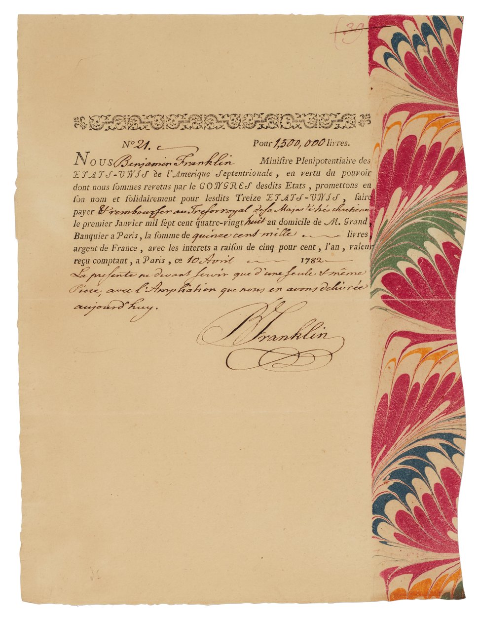 Dopis Benjamina Franklina od Benjamin Franklin