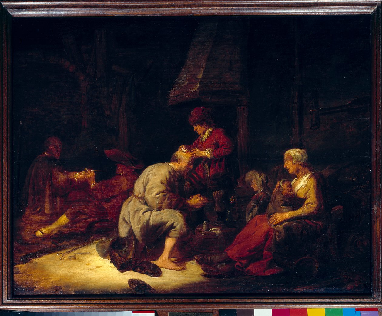Operace má chirurg s lupou operuje jednoho z jeho pacientů do hlavy. Obraz Benjamin Gerritsz Cuyp od Benjamin Gerritsz. Cuyp
