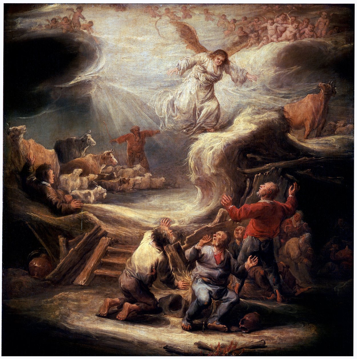 Zvěstování pastýřům, 17. století. od Benjamin Gerritz Cuyp