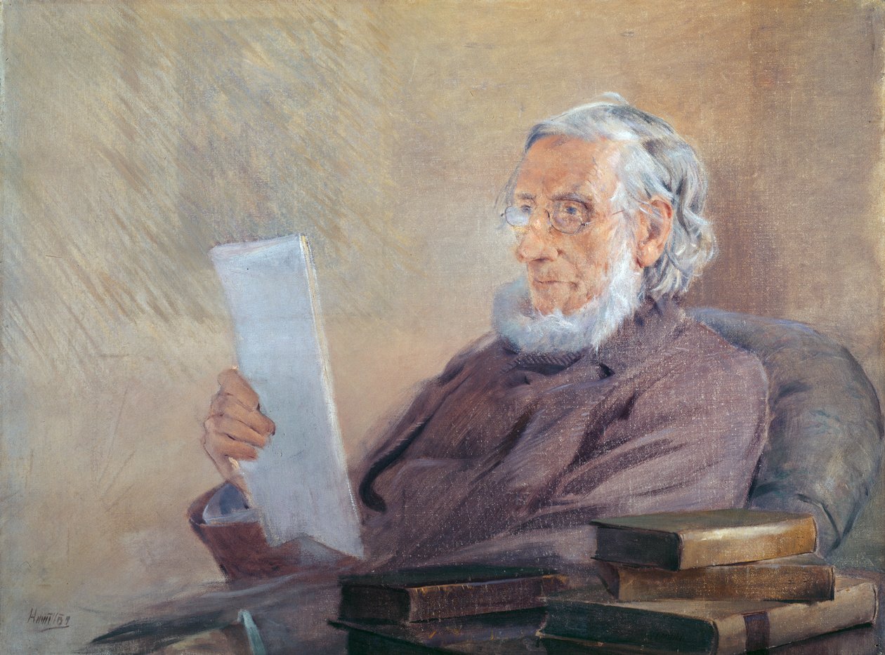 Portrét Williama Wordswortha, 1857 (křída na papíře) od Benjamin Haydon