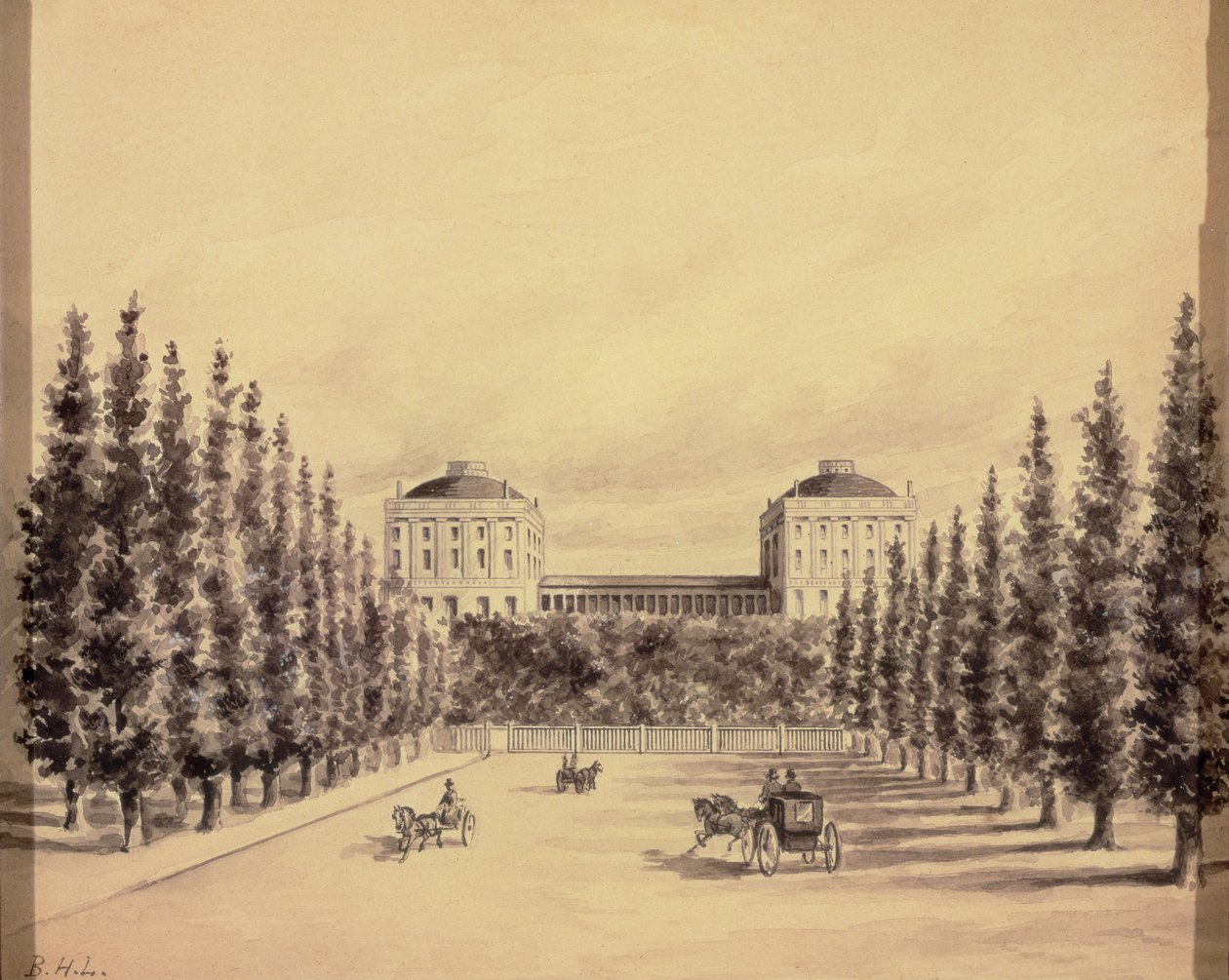 Kapitol Spojených států z Pennsylvania Avenue, asi 1814 od Benjamin Henry Latrobe