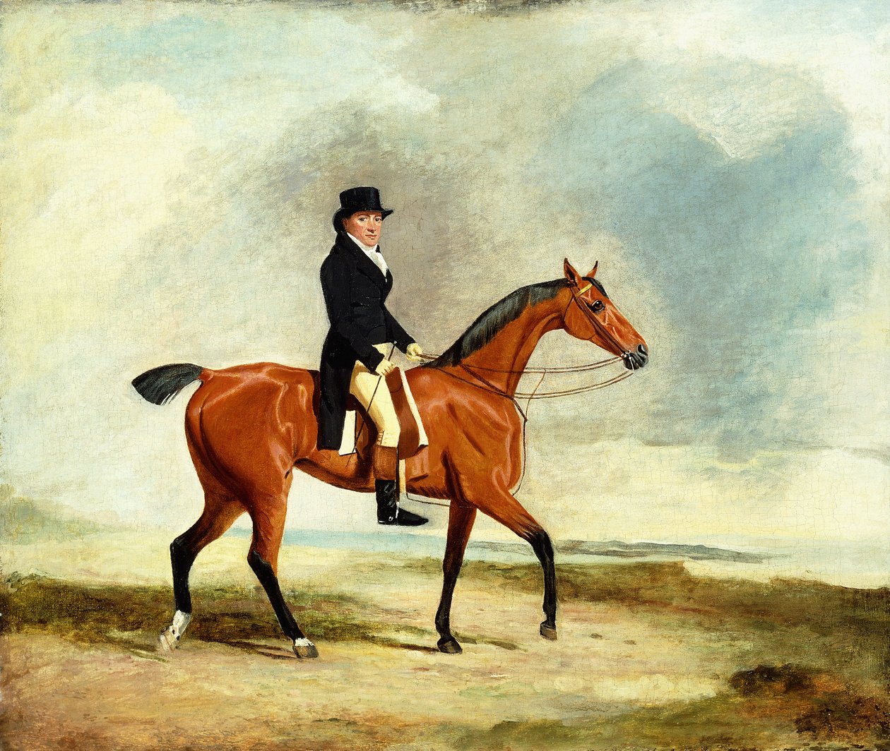 Francis Const na jeho Bay Hunting Riding near the Sea, 1806 od Benjamin Marshall
