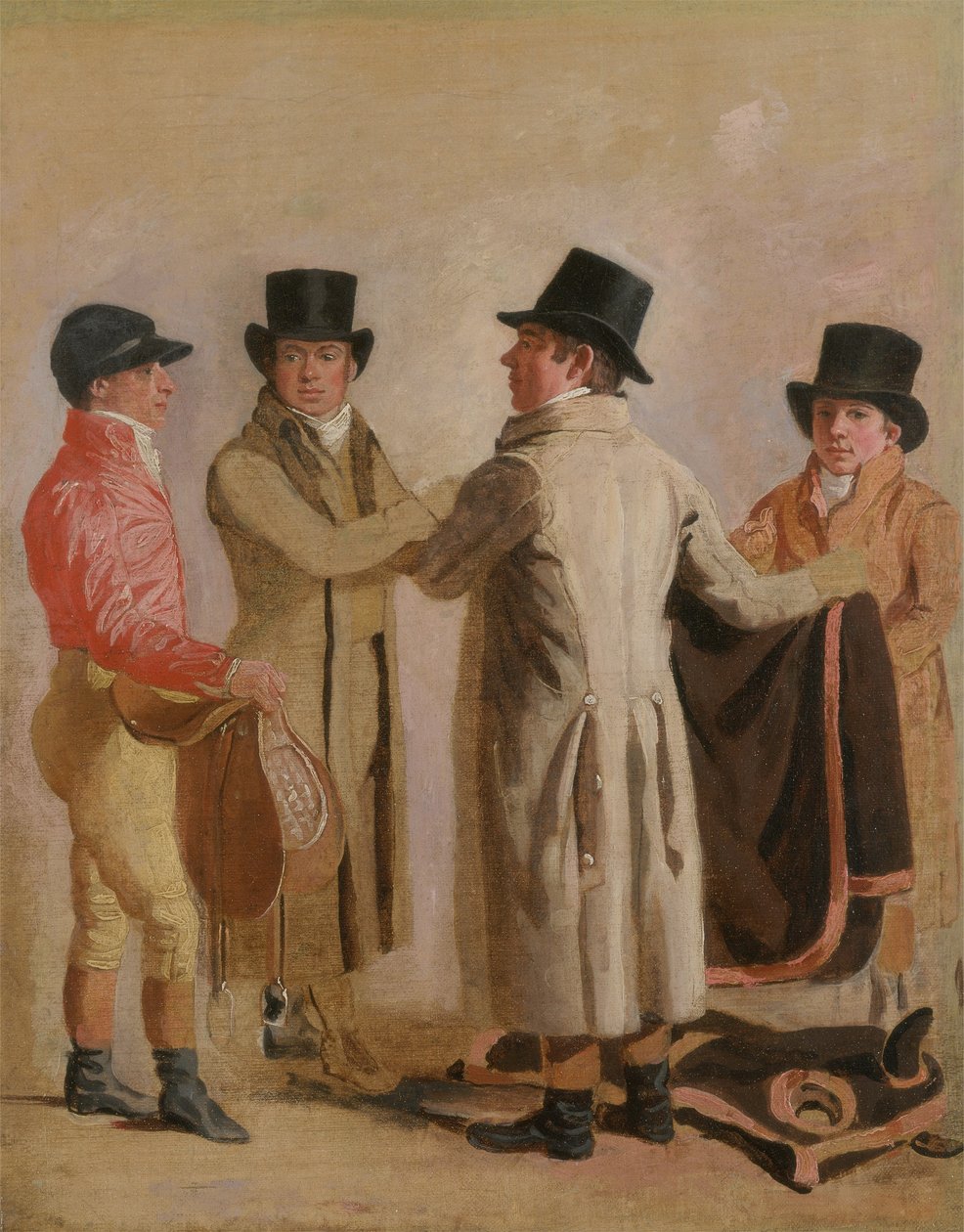 Frank Buckle, John Wastel, Robert Robson a Stable Lad (olej na plátně) od Benjamin Marshall