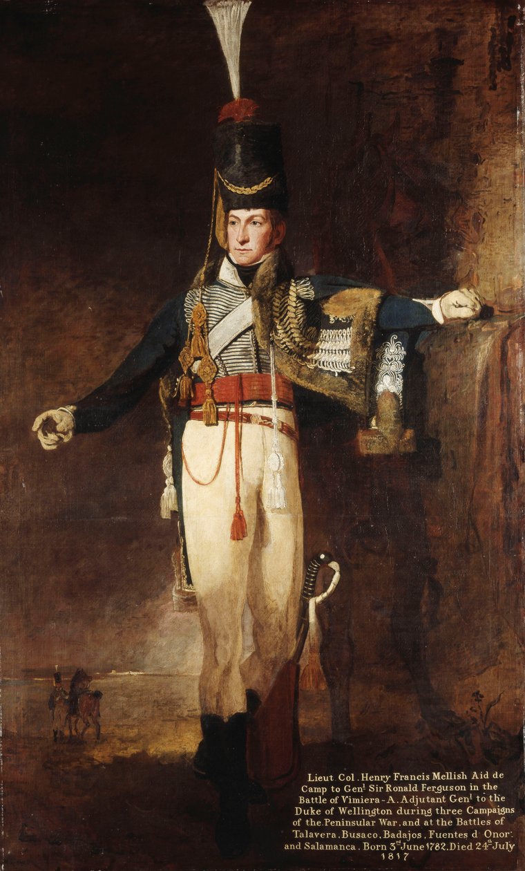Portrét kapitána, později podplukovníka, Henry Francis Mellish od Benjamin Marshall