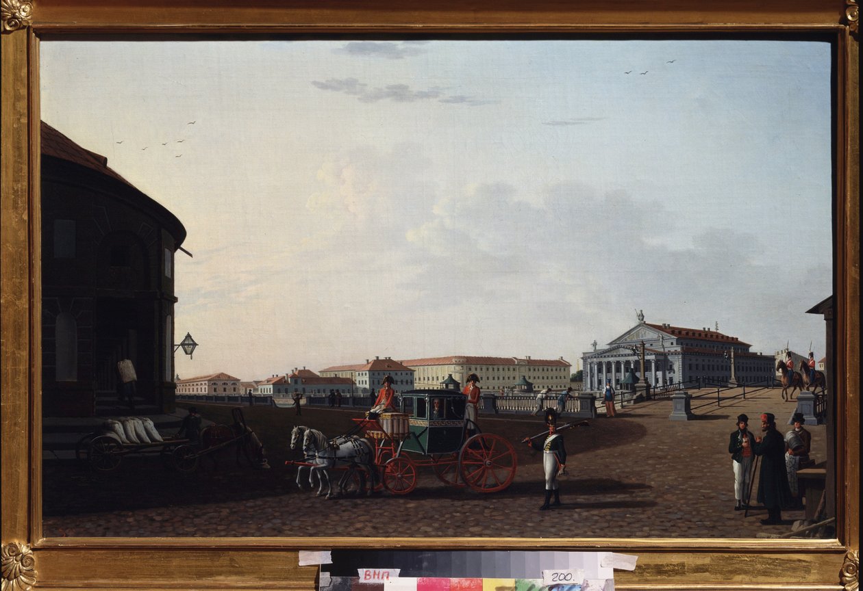 Císařské divadlo Bolchoi Kamenny v Petrohradu. Obraz Benjamina Patersena (1748-1815), olej na plátně od Benjamin Patersson