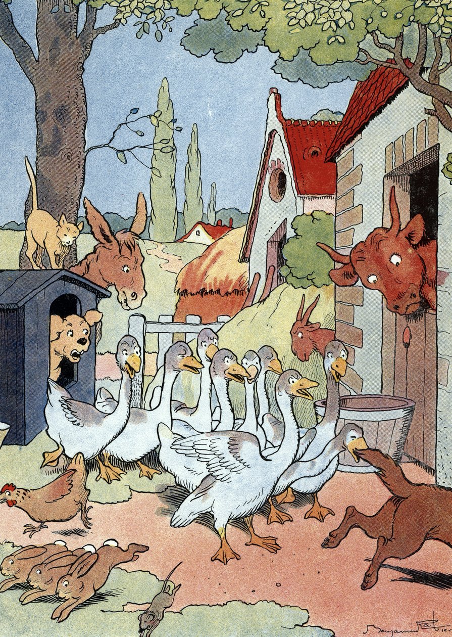 Husy na Kapitolu v Toulouse varují před galským útokem od Benjamin Rabier