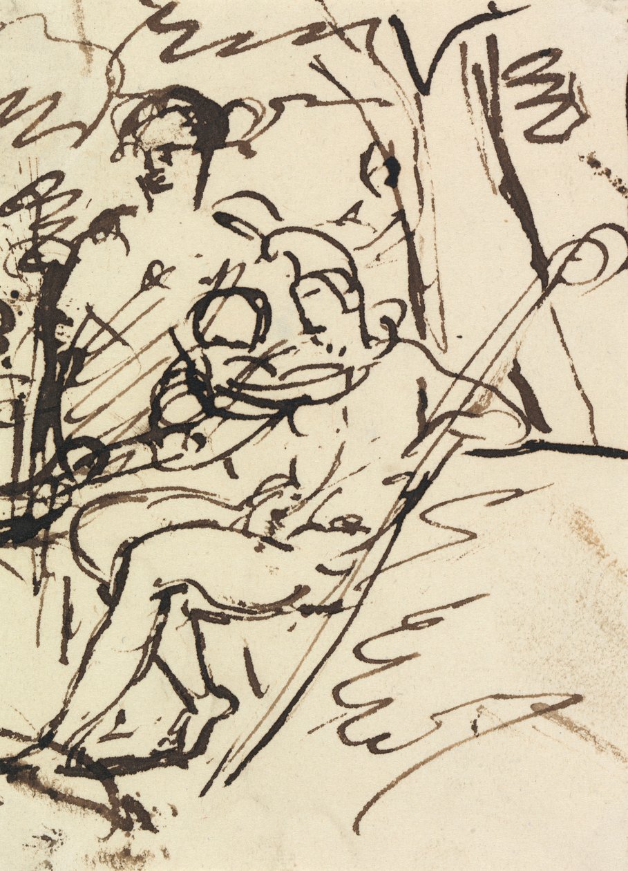 Figurální studie ležícího vojáka od Benjamin Robert Haydon