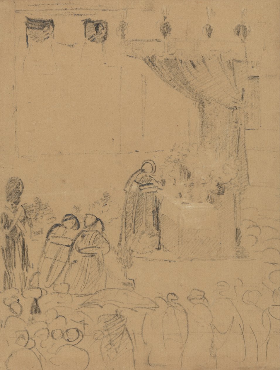 Studie scény náboženského obřadu od Benjamin Robert Haydon