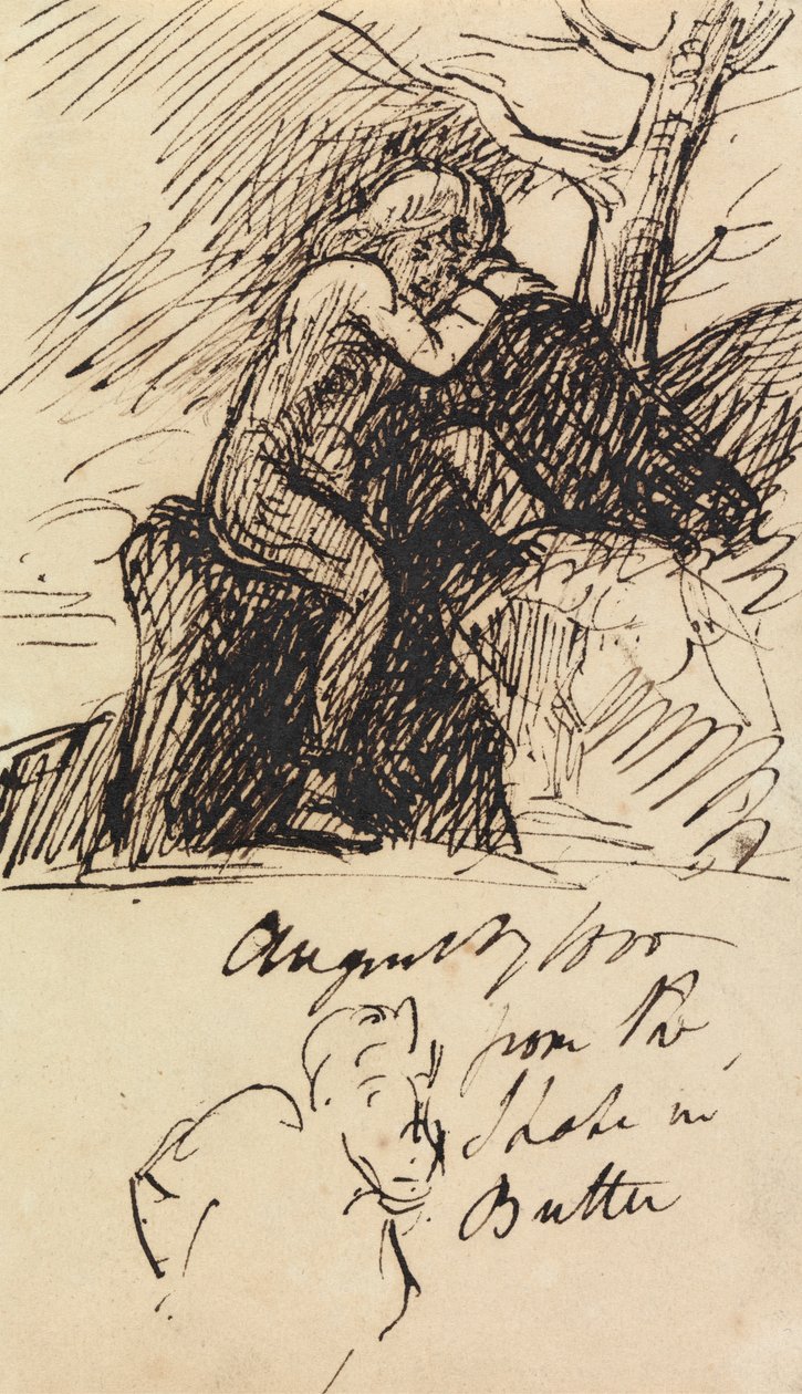 Studie sedící postavy od Benjamin Robert Haydon