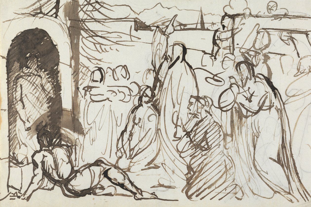 Studie o vzkříšení Lazara od Benjamin Robert Haydon