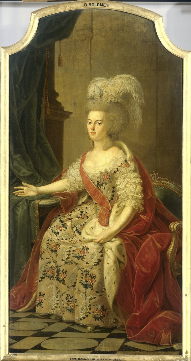 Frederika Sophia Wilhelmina Pruská (1751-1820), manželka prince Willema V. od Benjamin Samuel Bolomey