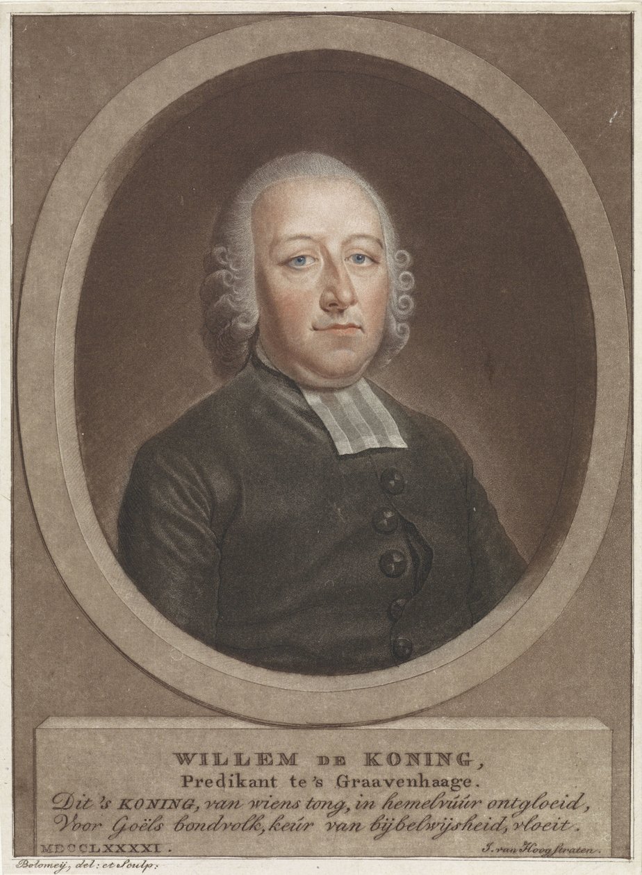 Portrét pastora Willema de Koninga od Benjamin Samuel Bolomey