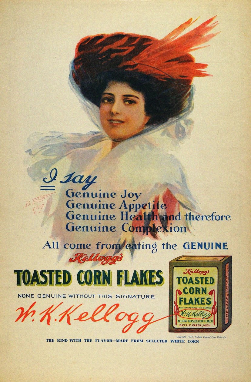 Plakát pro Kelloggs Cornflakes, 1910 od Benjamin Tichtman