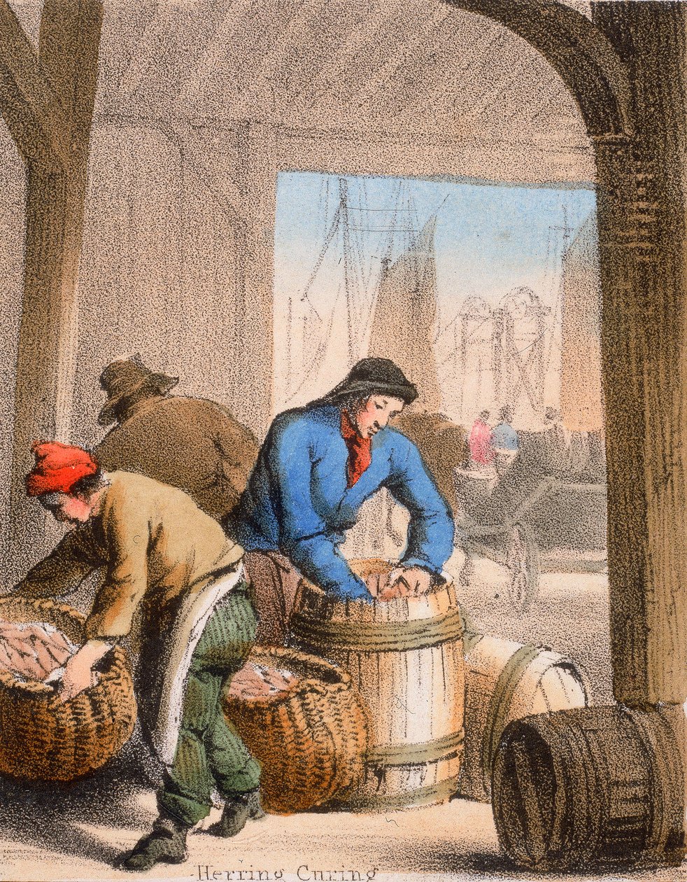 Sleď Curing, c1845 od Benjamin Waterhouse Hawkins