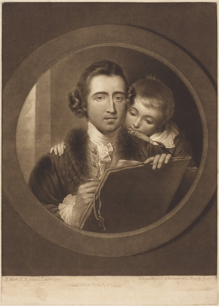 Benjamin West a jeho syn Raphael Lamar West od Benjamin West