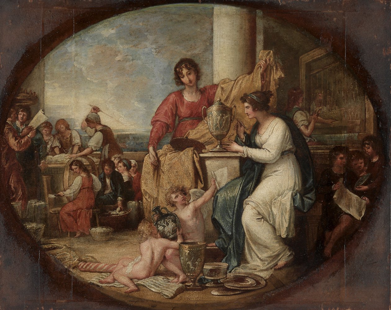 Britská manufaktura - Skica od Benjamin West
